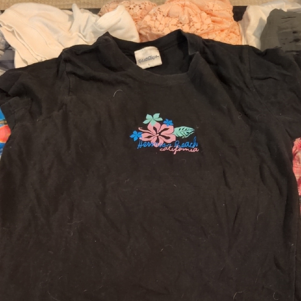 Black Kids Shirt with Floral Design